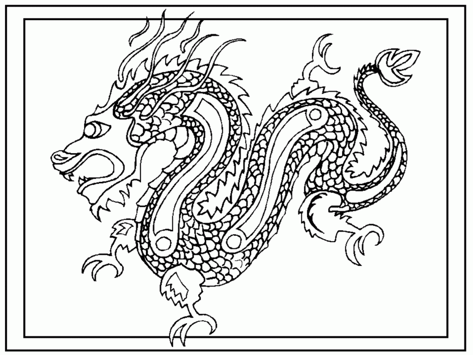 Chinese new year dragon coloring pages printable for free download