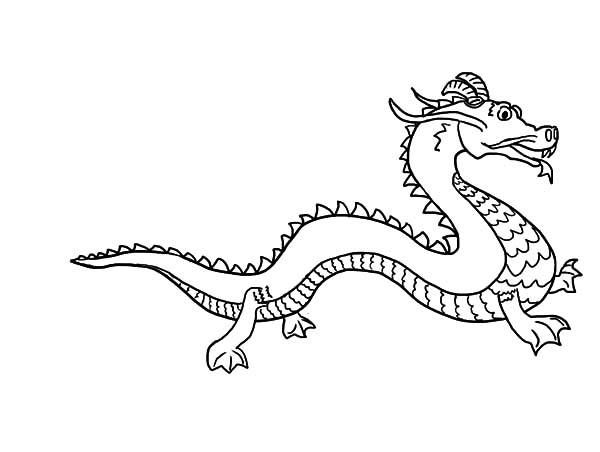 How to draw chinese dragon coloring pages