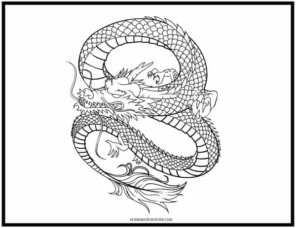 Free printable dragon coloring pages homemade heather