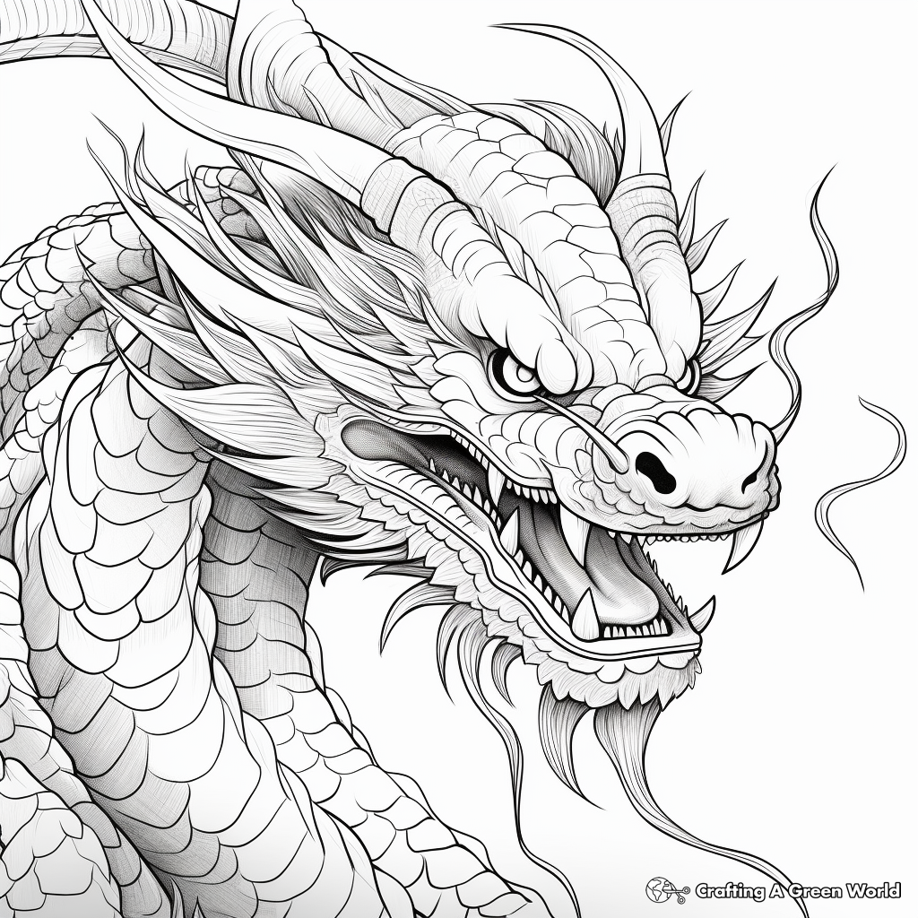 Dragon coloring pages for adults