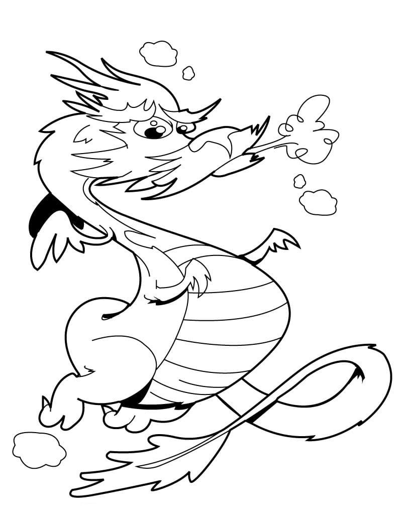 Dragon coloring page