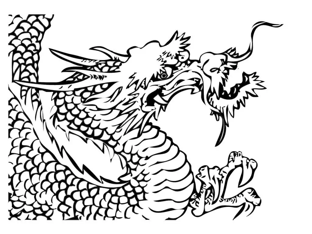 Chinese dragon coloring pages