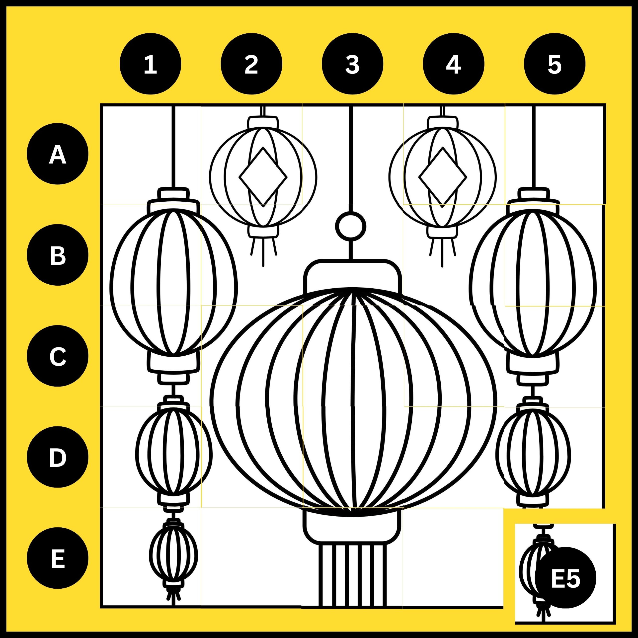 Lunar new year lantern collaborative coloring poster art chinese new year made by teachers
