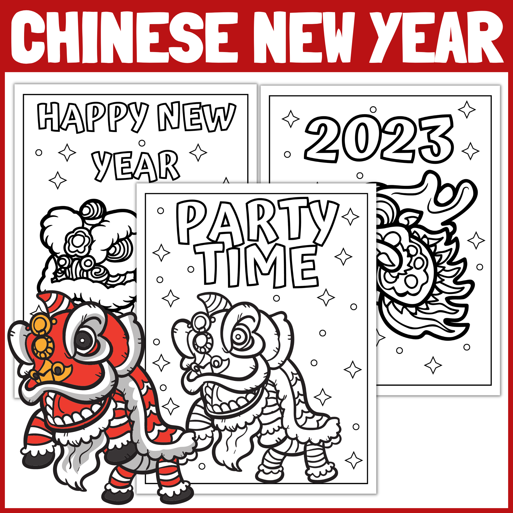 Chinese new year coloring pages chinese new year activities