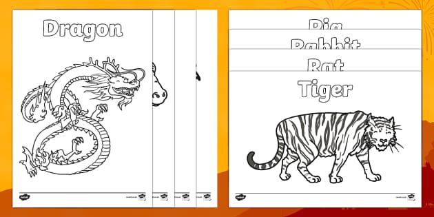 Printable chinese new year animals