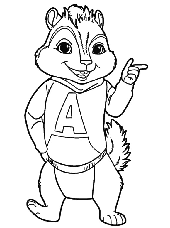 Alvin and the chipmunks coloring pages printable for free download