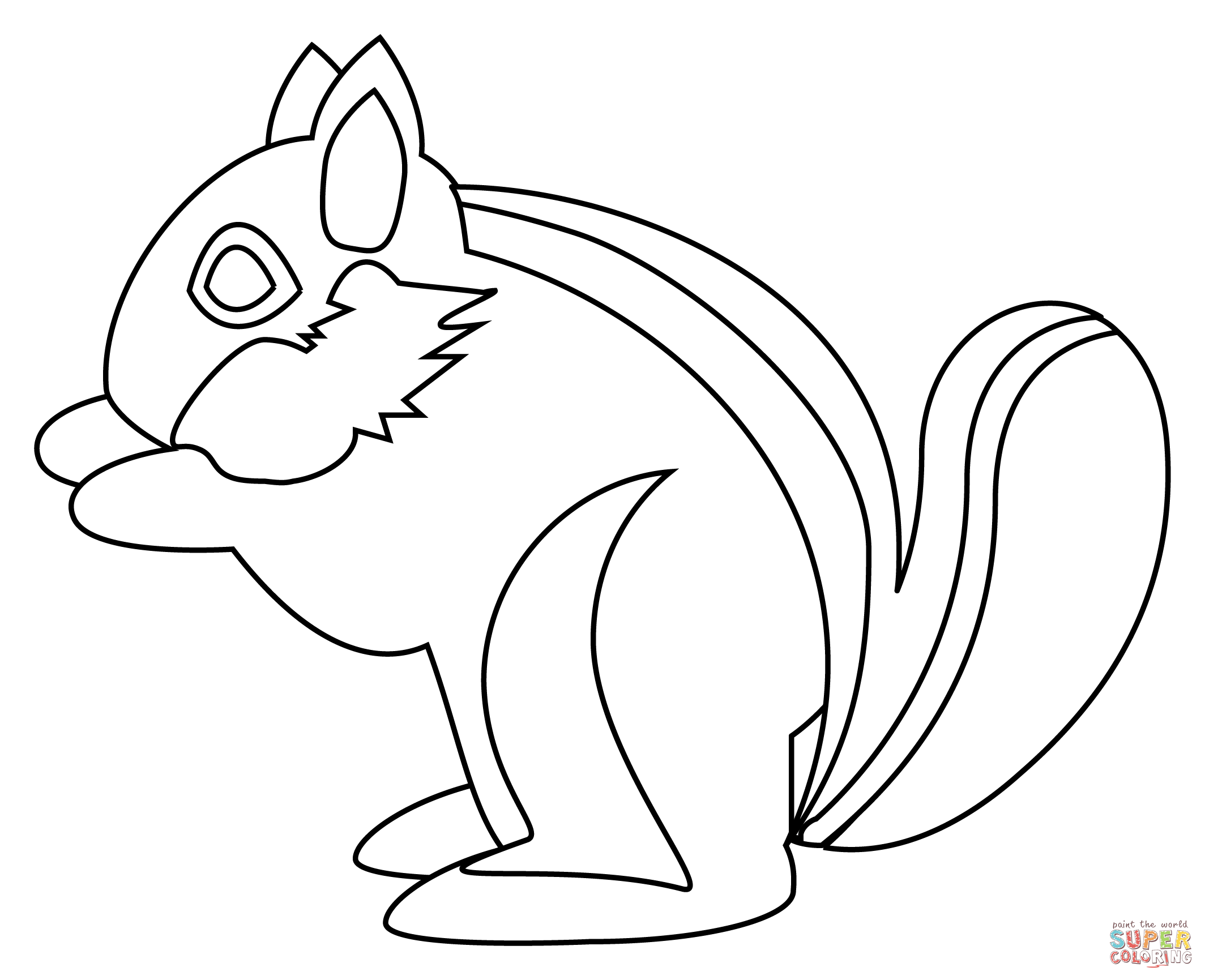 Chipmunk coloring page free printable coloring pages