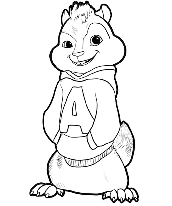 Alvin and the chipmunks coloring pages printable for free download