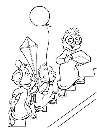 Chipmunks coloring page
