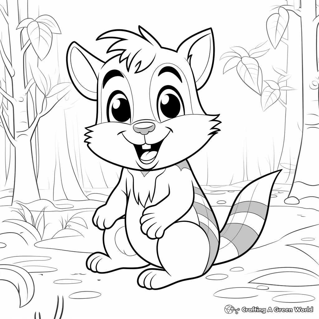 Chipmunk coloring pages