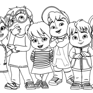 Alvin and the chipmunks coloring pages printable for free download