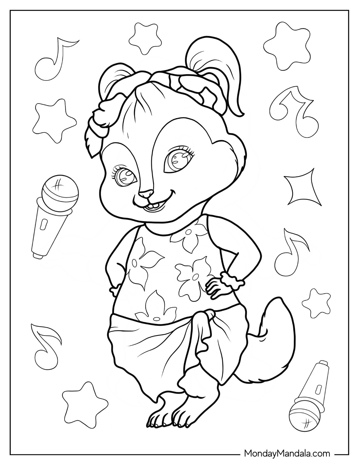Alvin the chipmunks coloring pages free printables