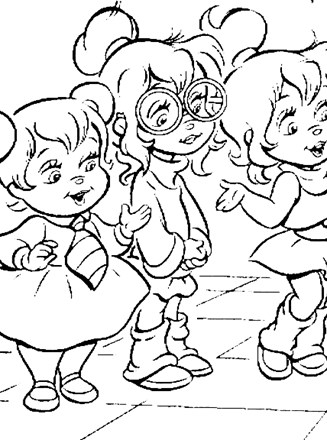 Chipmunks coloring page