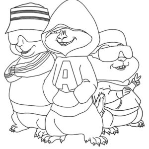 Alvin and the chipmunks coloring pages printable for free download