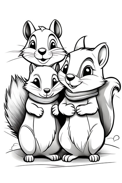 Page cute squirrel coloring page images
