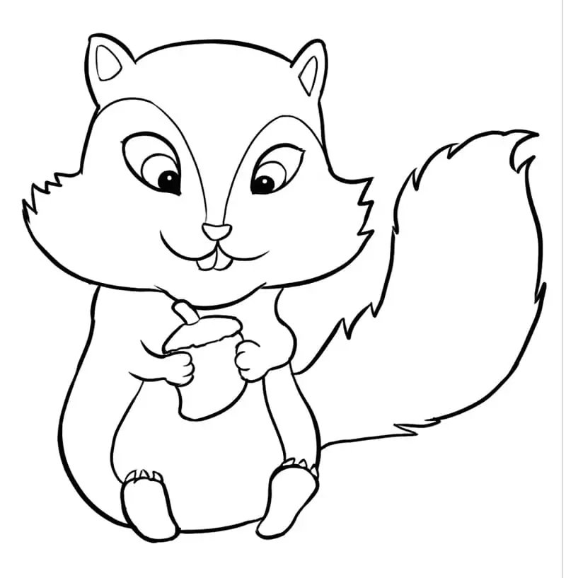 Chipmunk coloring pages