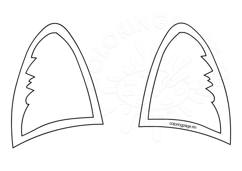 Cat ears template animal ears coloring pages template printable