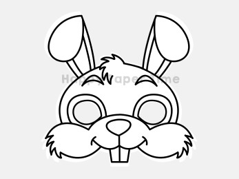 Bunny mask rabbit printable coloring