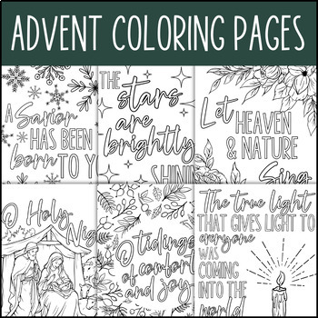 Christian christmas bible coloring pages printable activity pack advent