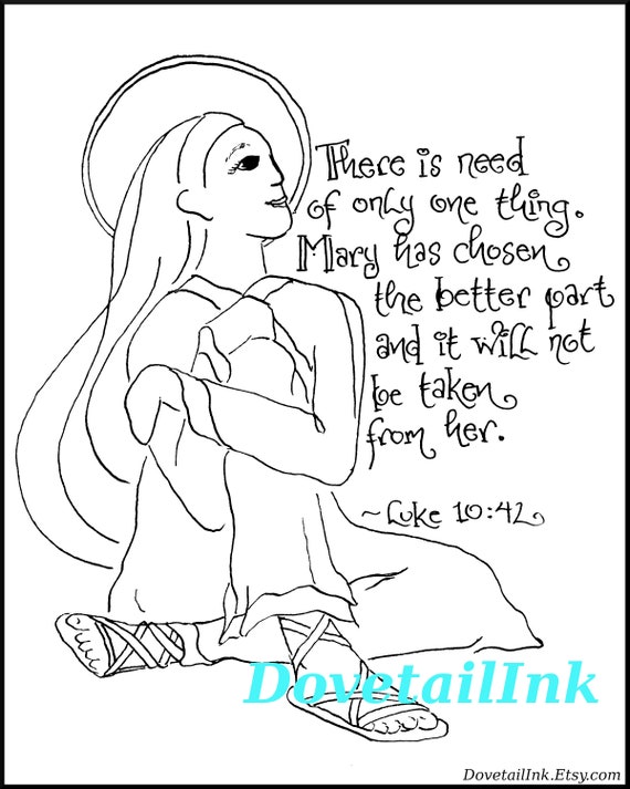 Mary and martha set of printable christian coloring pages with scripture bible verses sunday school homeschool re catholic saints