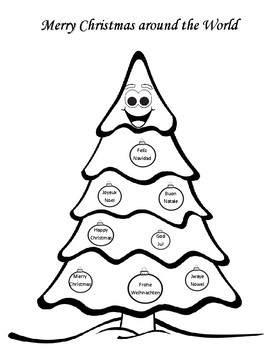Merry christmas around the world coloring sheet by teacherhelperbiz