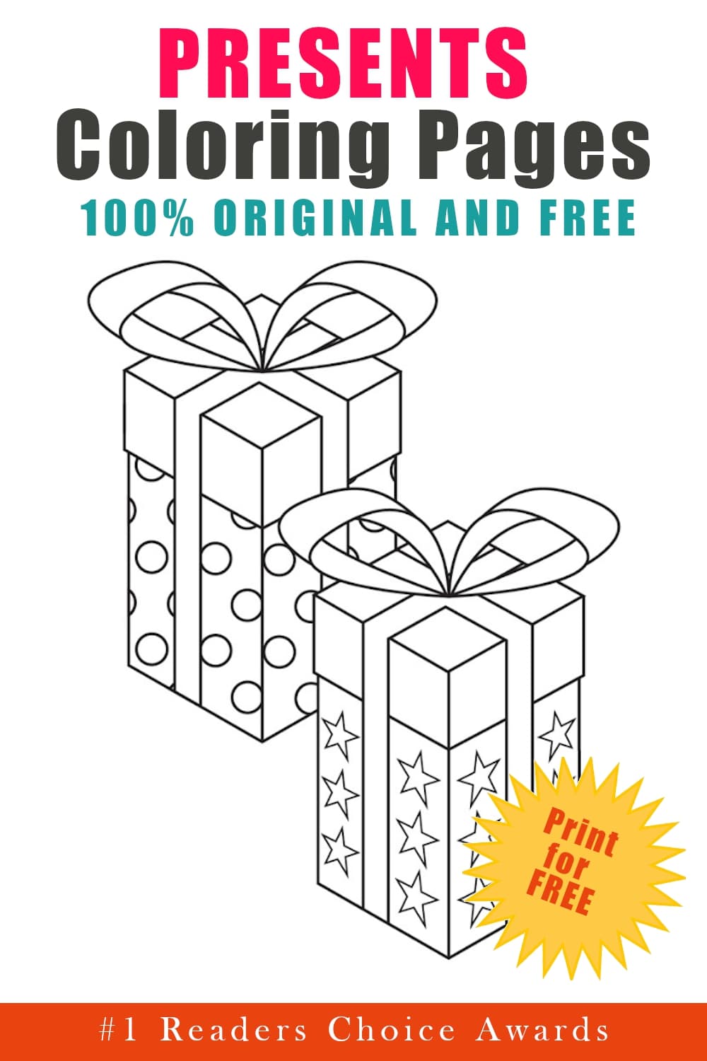 Christmas present coloring pages free printables