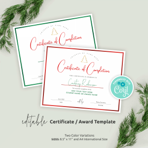 Printable christmas award certificates certificate of appreciation