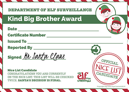 Christmas certificate template christmas rewards â elf for christmas