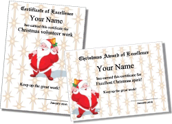 Printable christmas certificates
