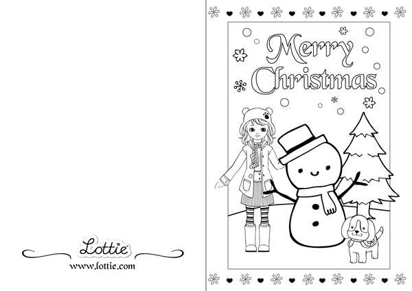 Christmas colouring card