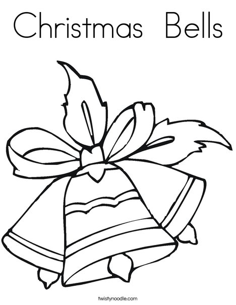 Christmas bells coloring page