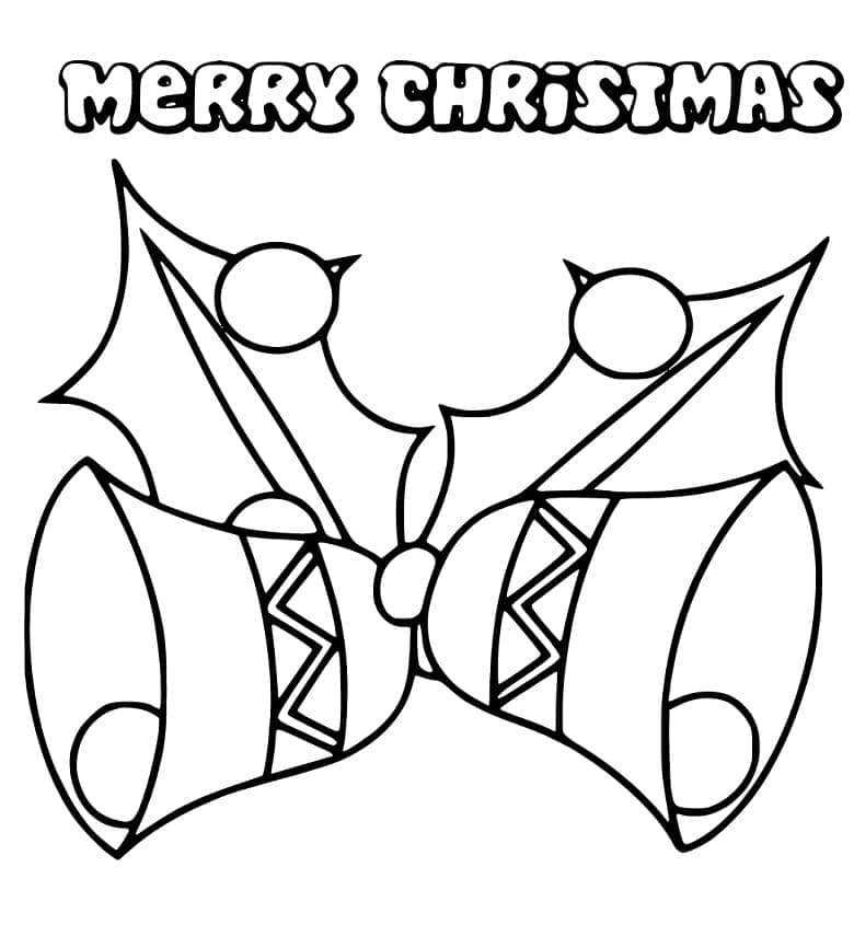Christmas bells printable coloring page