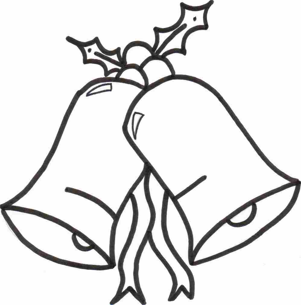 Printable christmas bells coloring sheet
