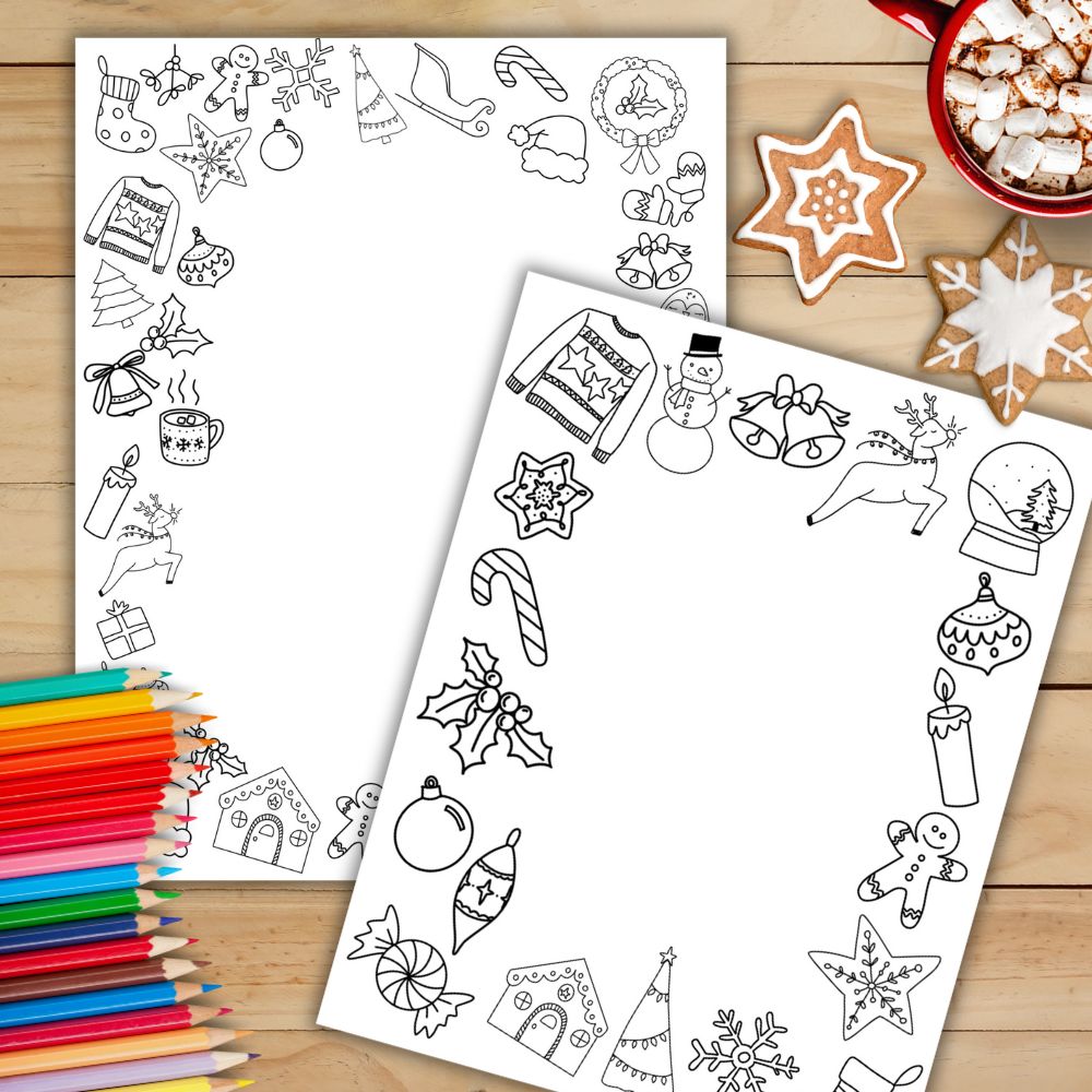 Christmas border paper free printable