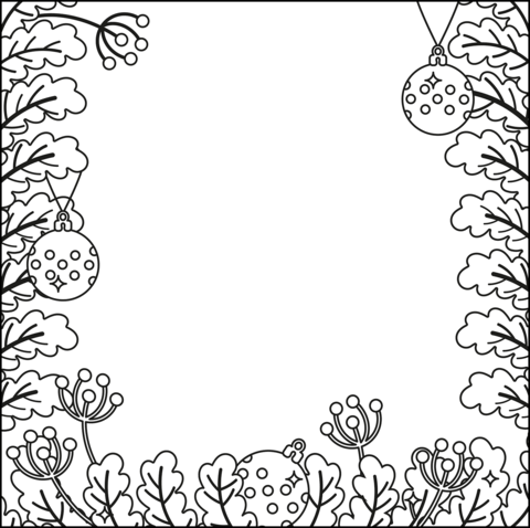 Christmas border coloring page free printable coloring pages