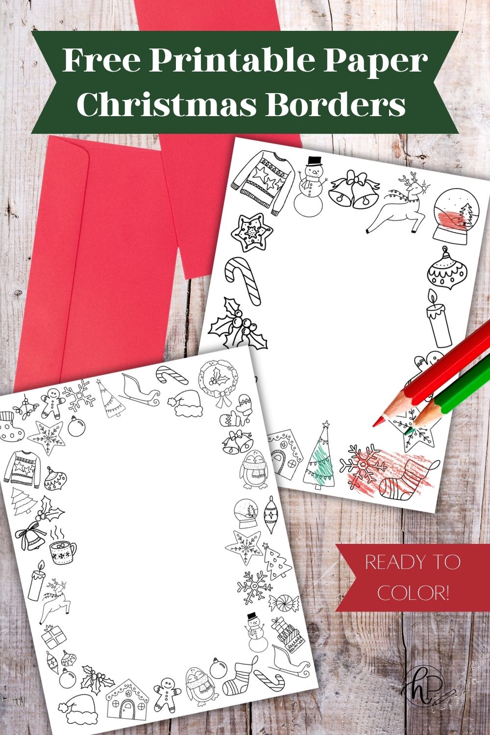 Christmas border paper free printable