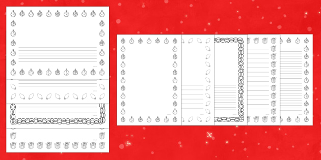 Christmas mindfulness coloring page border pack