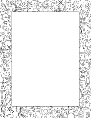 Free printable christmas page borders