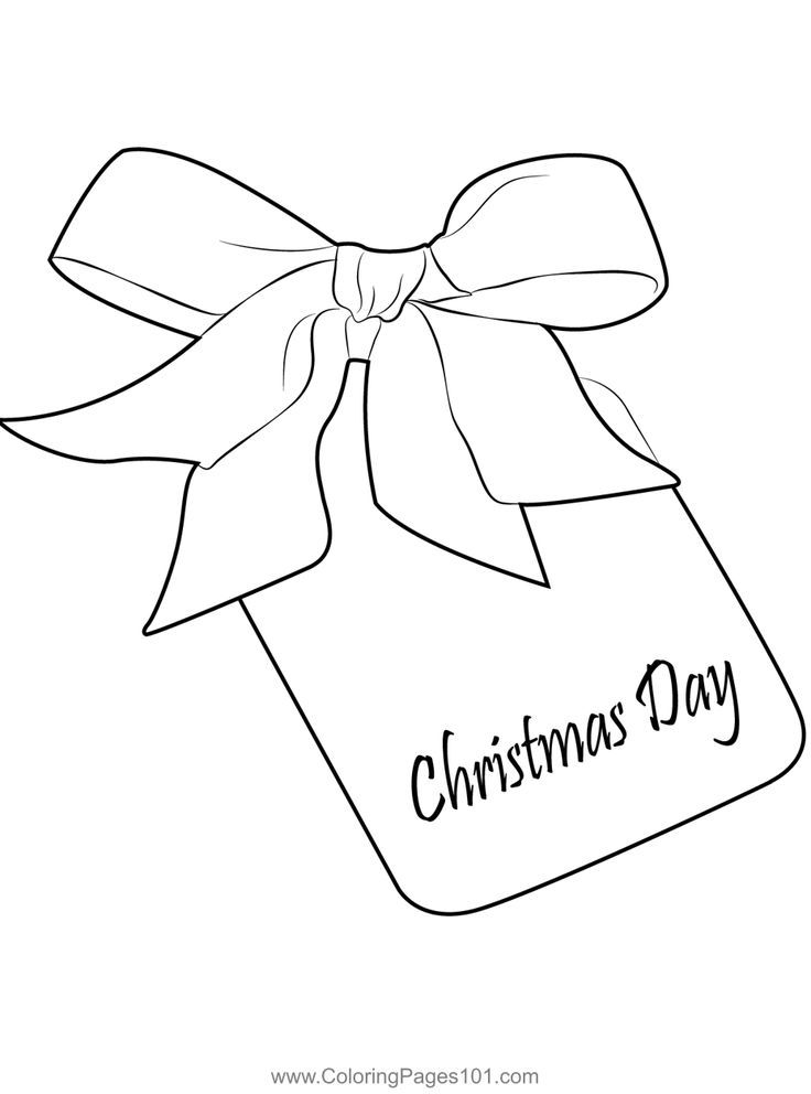 Christmas day ribbon coloring page coloring pages coloring pages for kids free christmas printables
