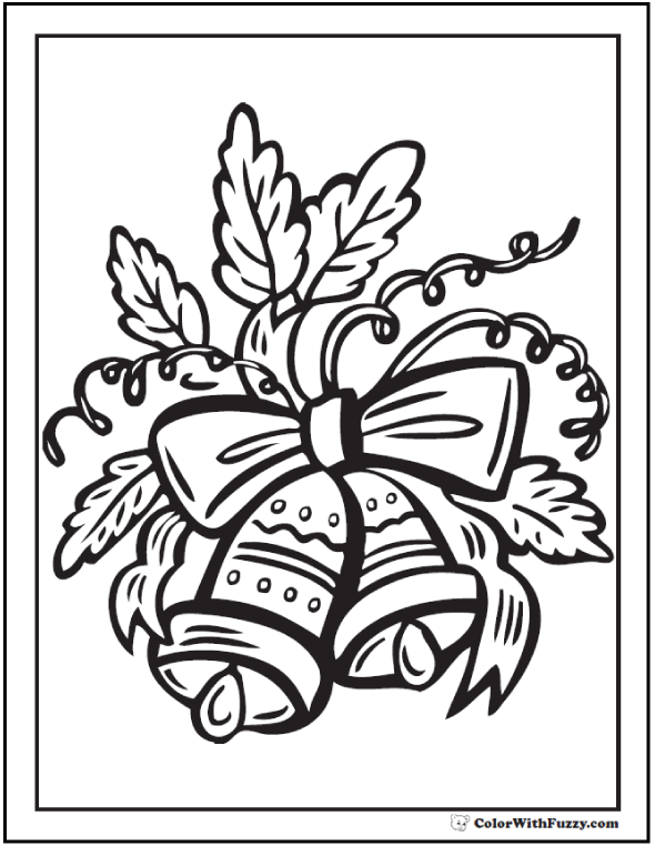 Christmas bells coloring sheet