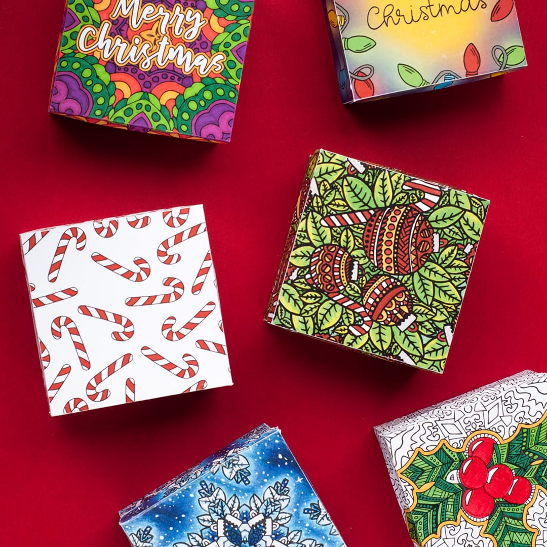 Diy christmas gift boxes pack printable paper gift box templates