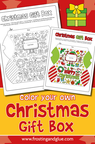 Color your christmas gift box