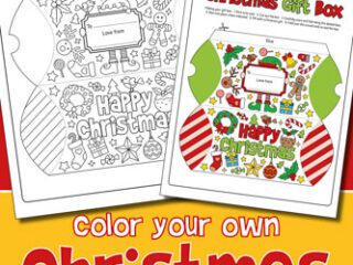 Color your christmas gift box