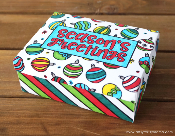 Free printable coloring christmas gift boxes artsy