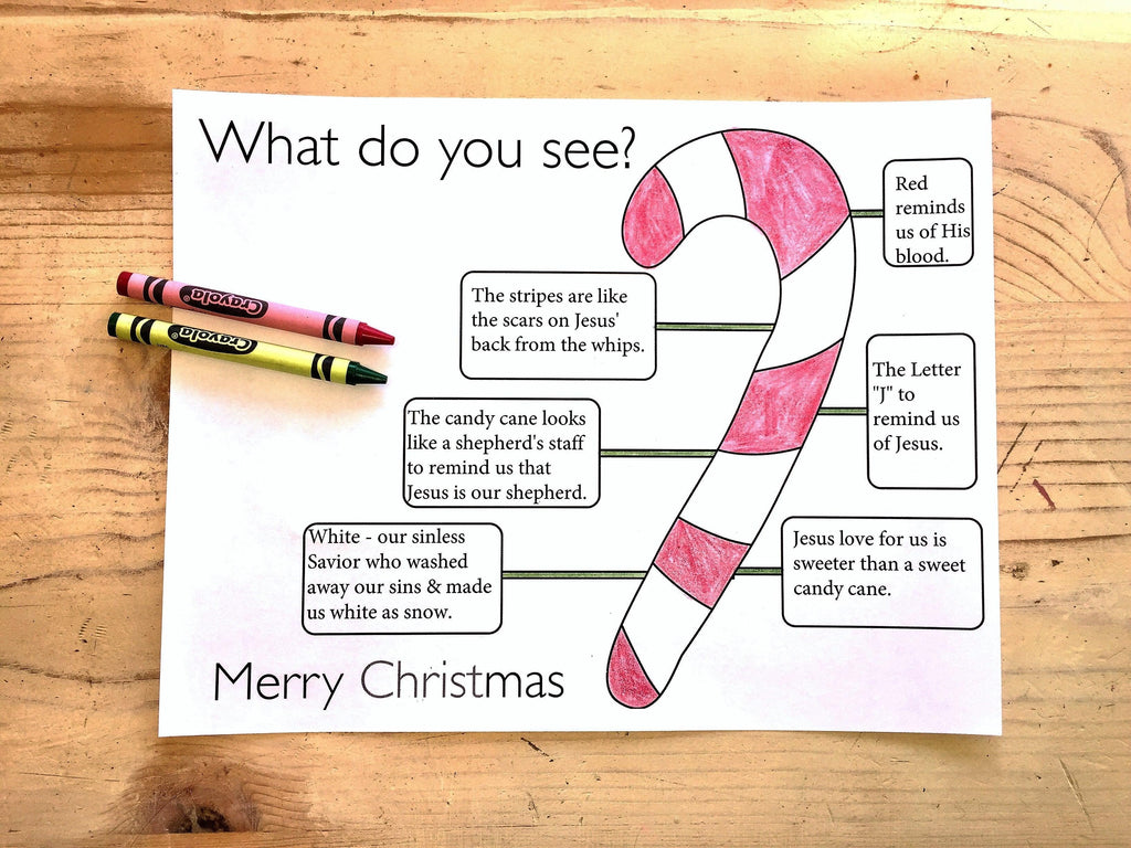 Candy cane coloring page