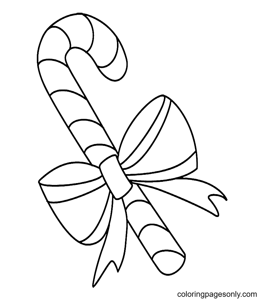 Christmas candy cane coloring pages printable for free download