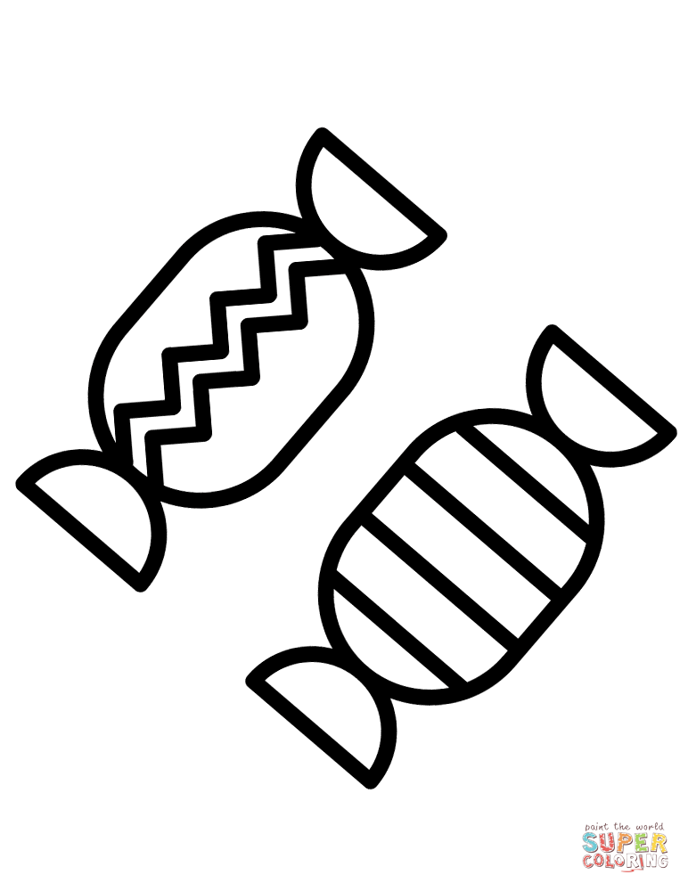 Christmas candies coloring page free printable coloring pages