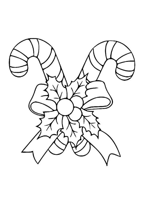 Printable x candy canes and holly kids coloring pageinstant downloaddigital fileplus bonus instant download
