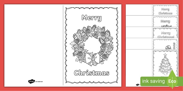 Christmas mindfulness colouring cards printable