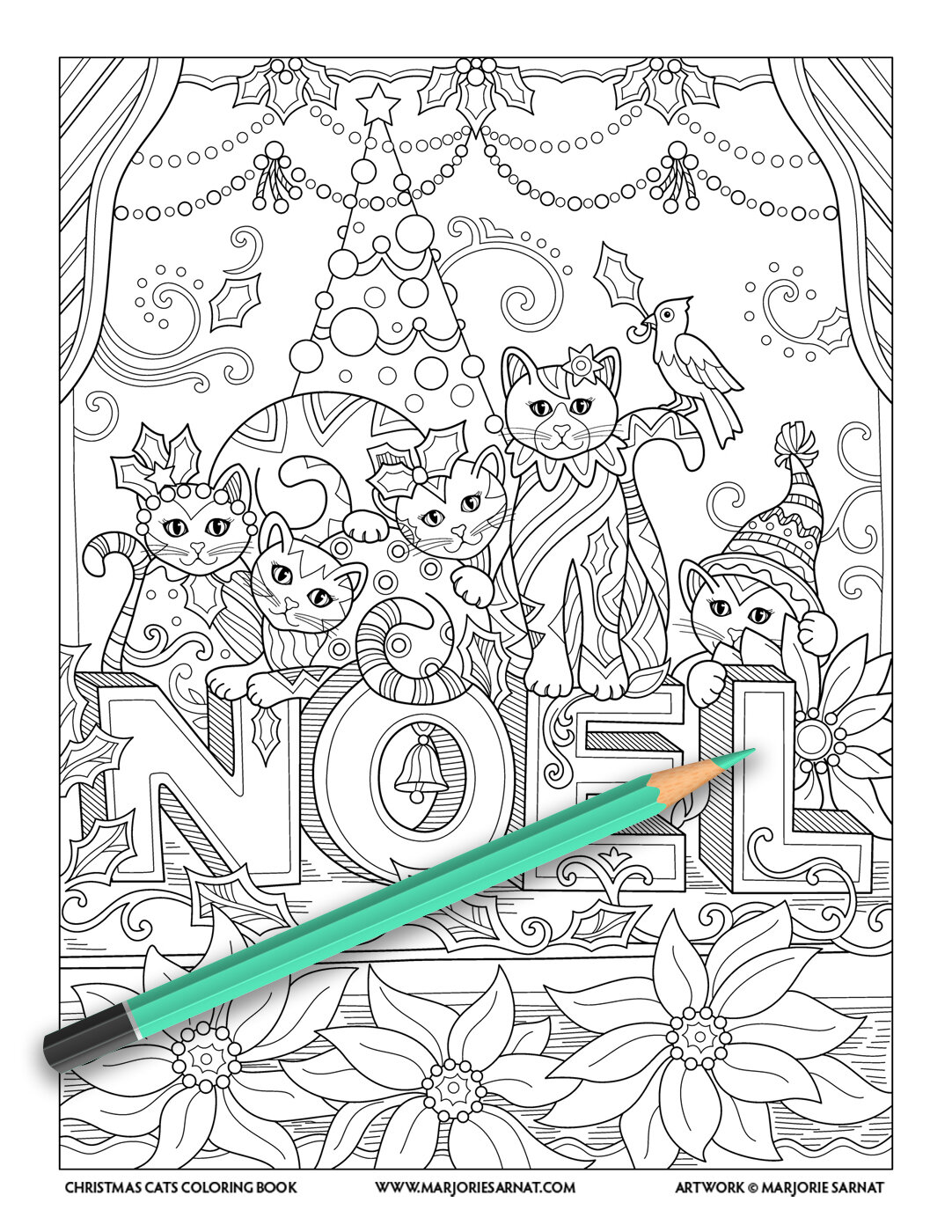 Christmas cats â marjorie sarnat design illustration